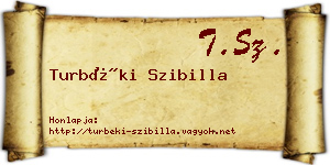 Turbéki Szibilla névjegykártya